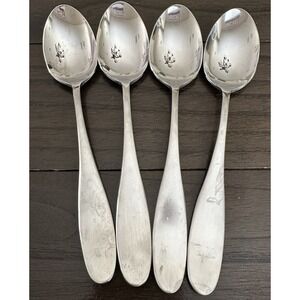 4 TOWLE LIVING COLLECTION "ALPINE" stainless flatware Table Spoon